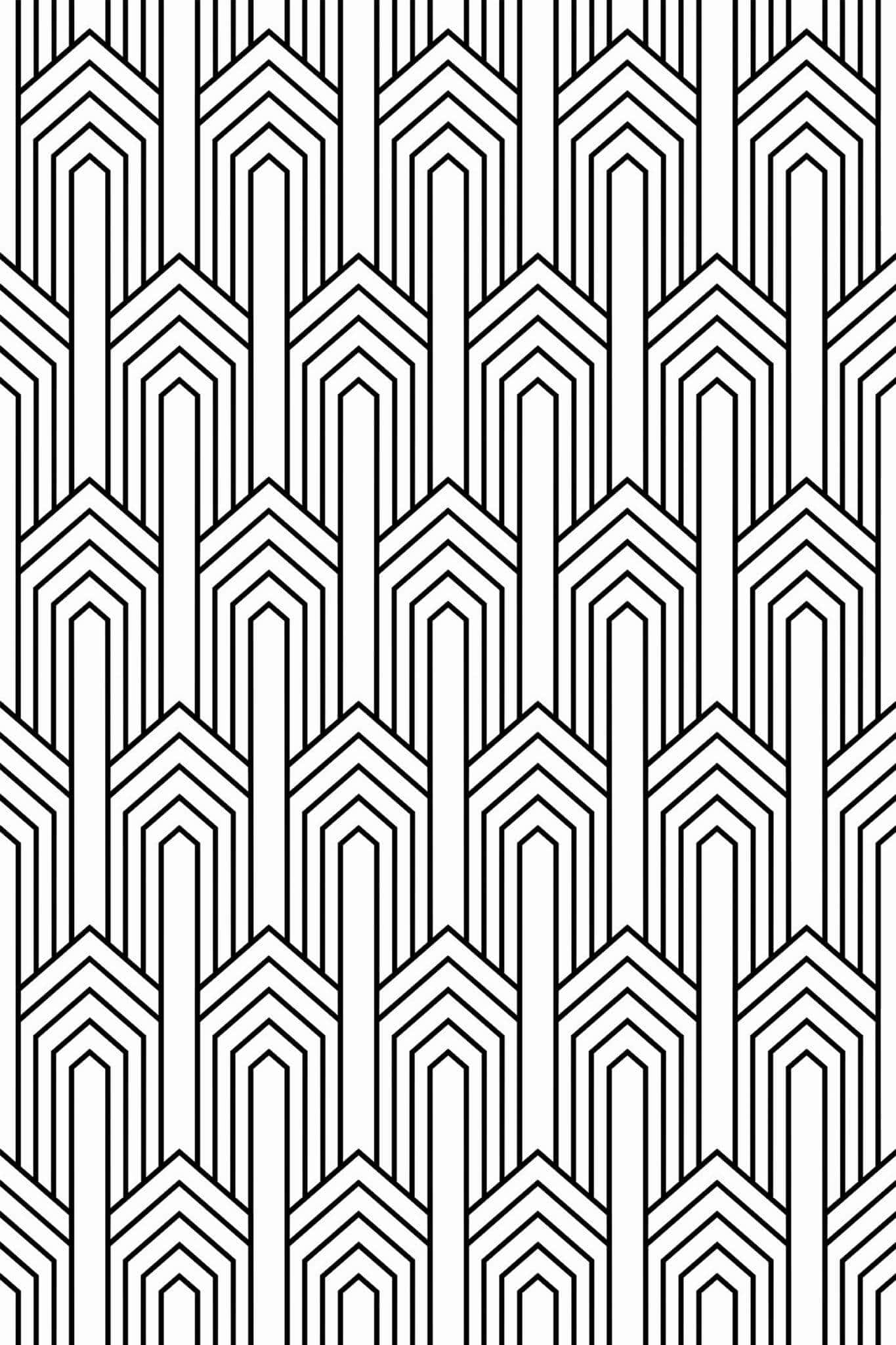 Black Art Deco Wallpaper