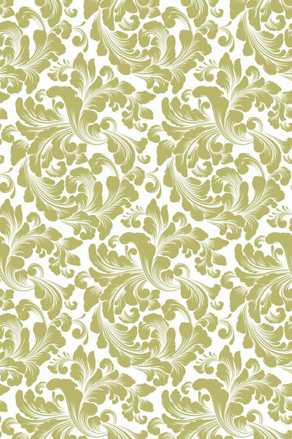 Green Damask Wallpaper