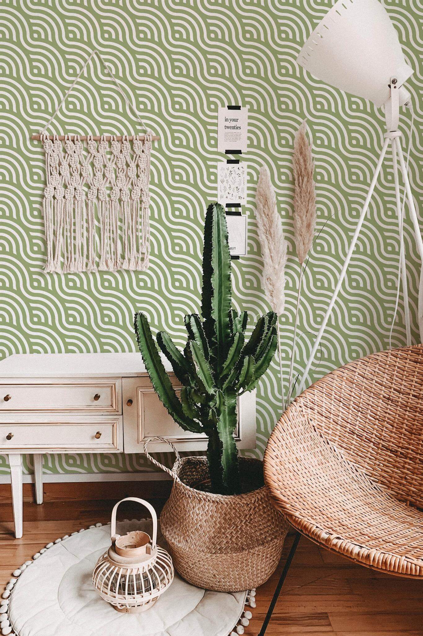 Green Geometric Wallpaper