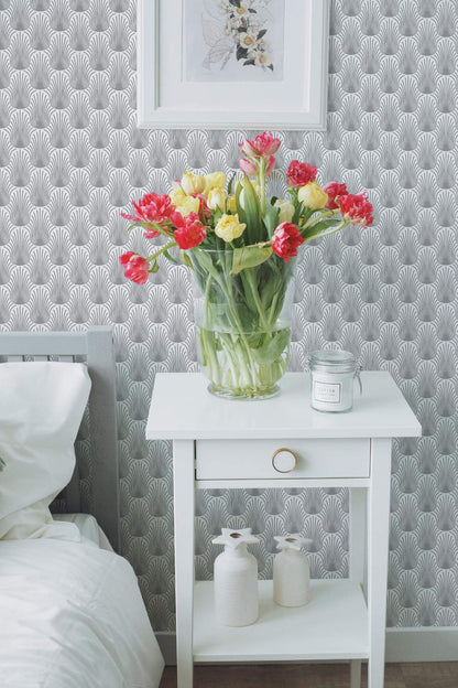 Grey Patterned Wallpaper