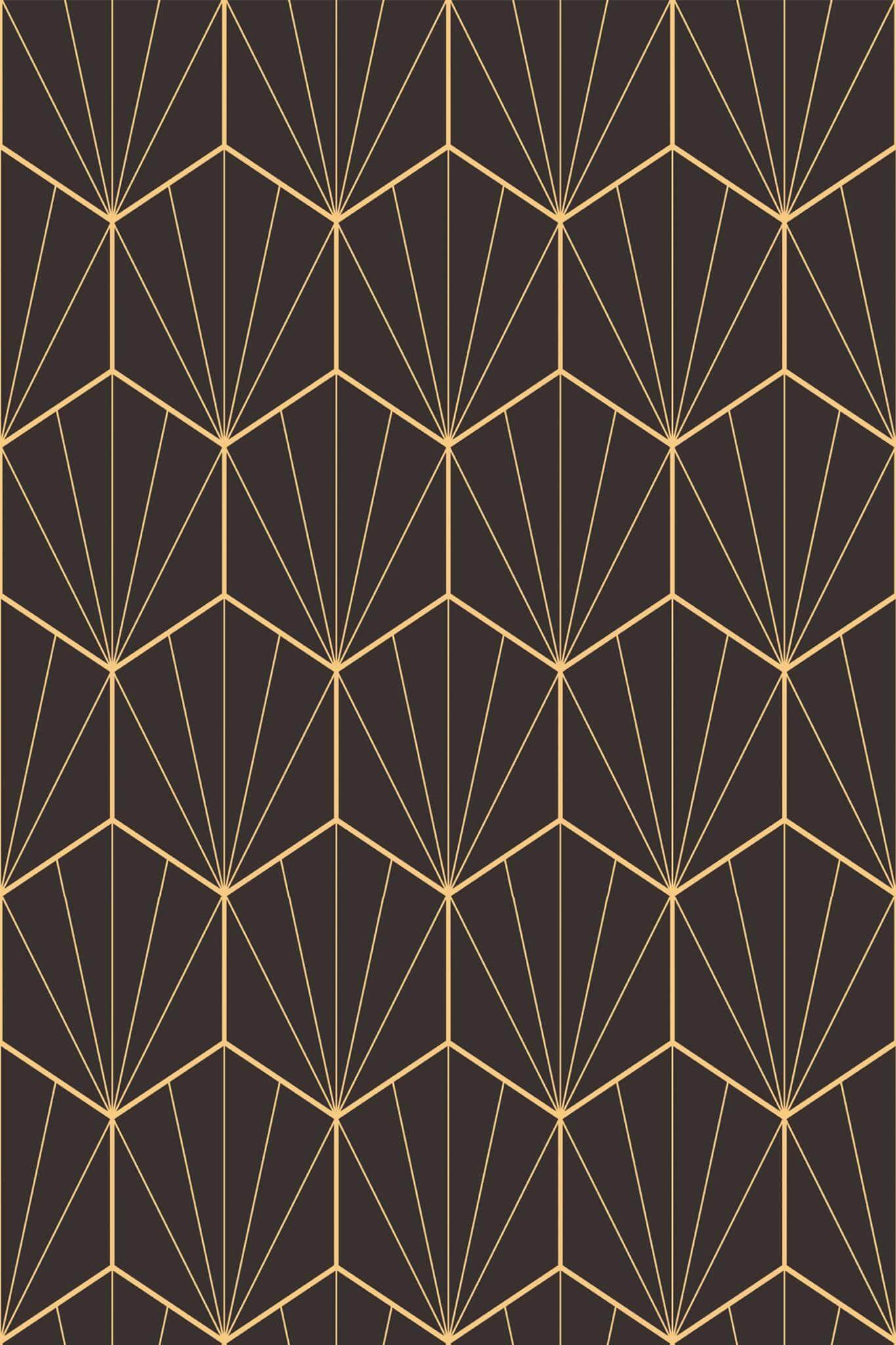 Gold Art Deco Wallpaper