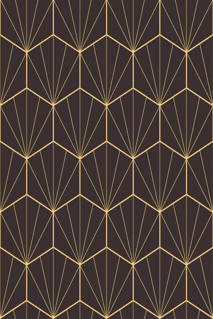 Gold Art Deco Wallpaper