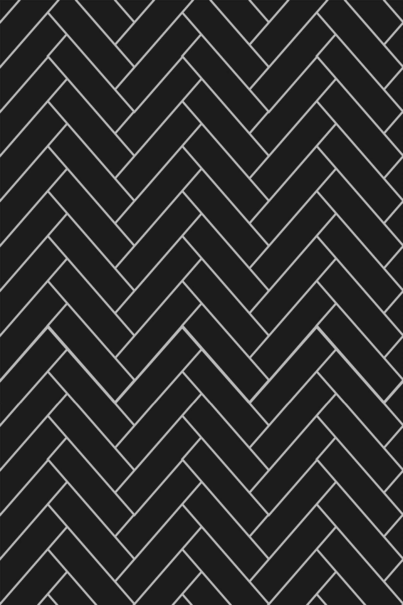 Black Herringbone Wallpaper