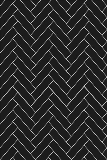 Black Herringbone Wallpaper