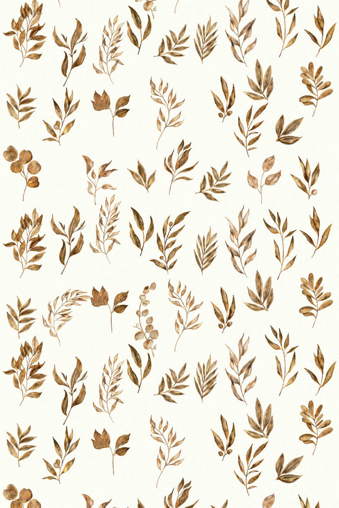 Wallpaper with Leaves