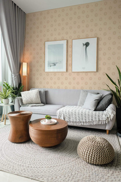 Beige Boho Wallpaper