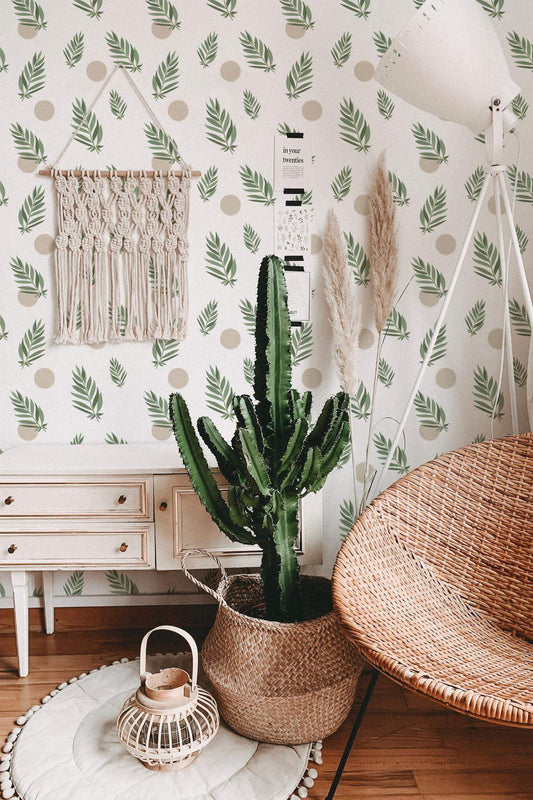 Green Boho Wallpaper