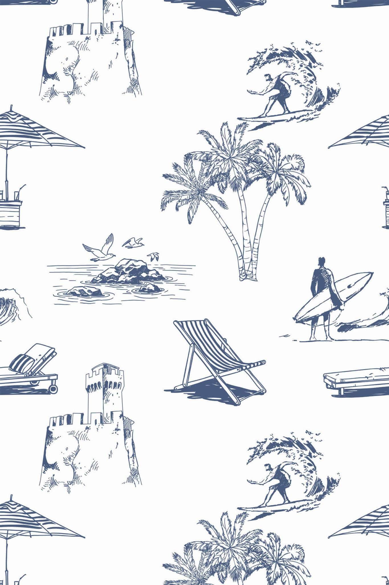 Preppy Beach Wallpaper