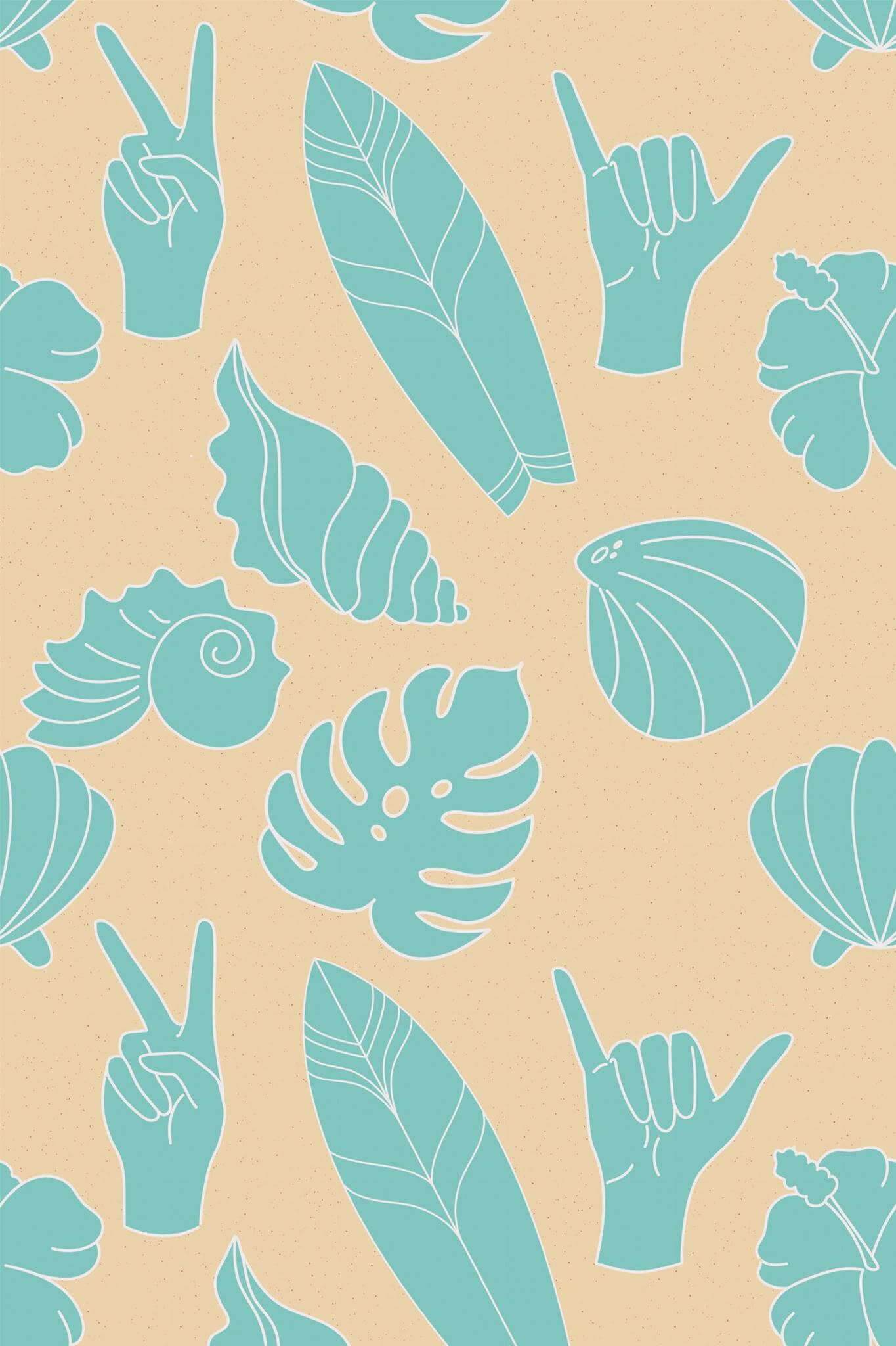 Blue Tropical Wallpaper