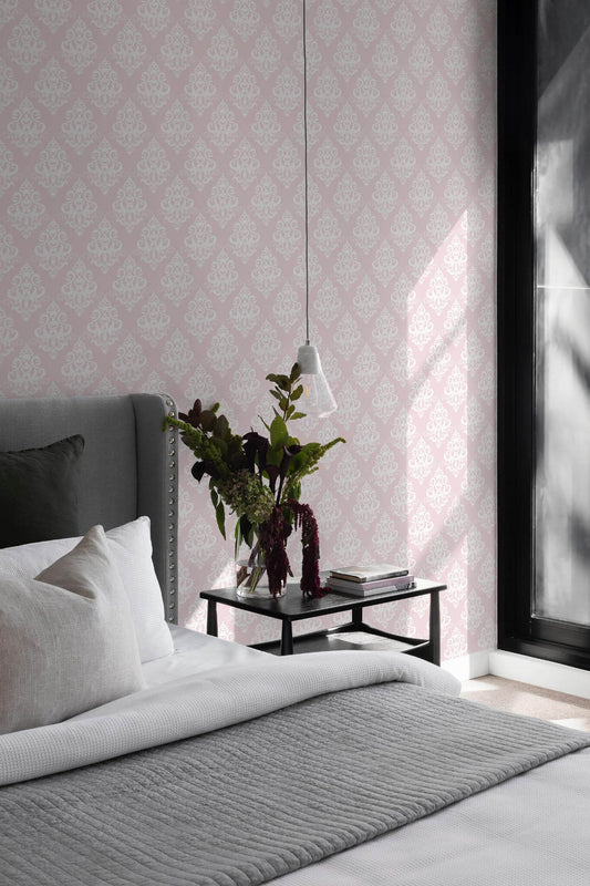 Pink Damask Wallpaper