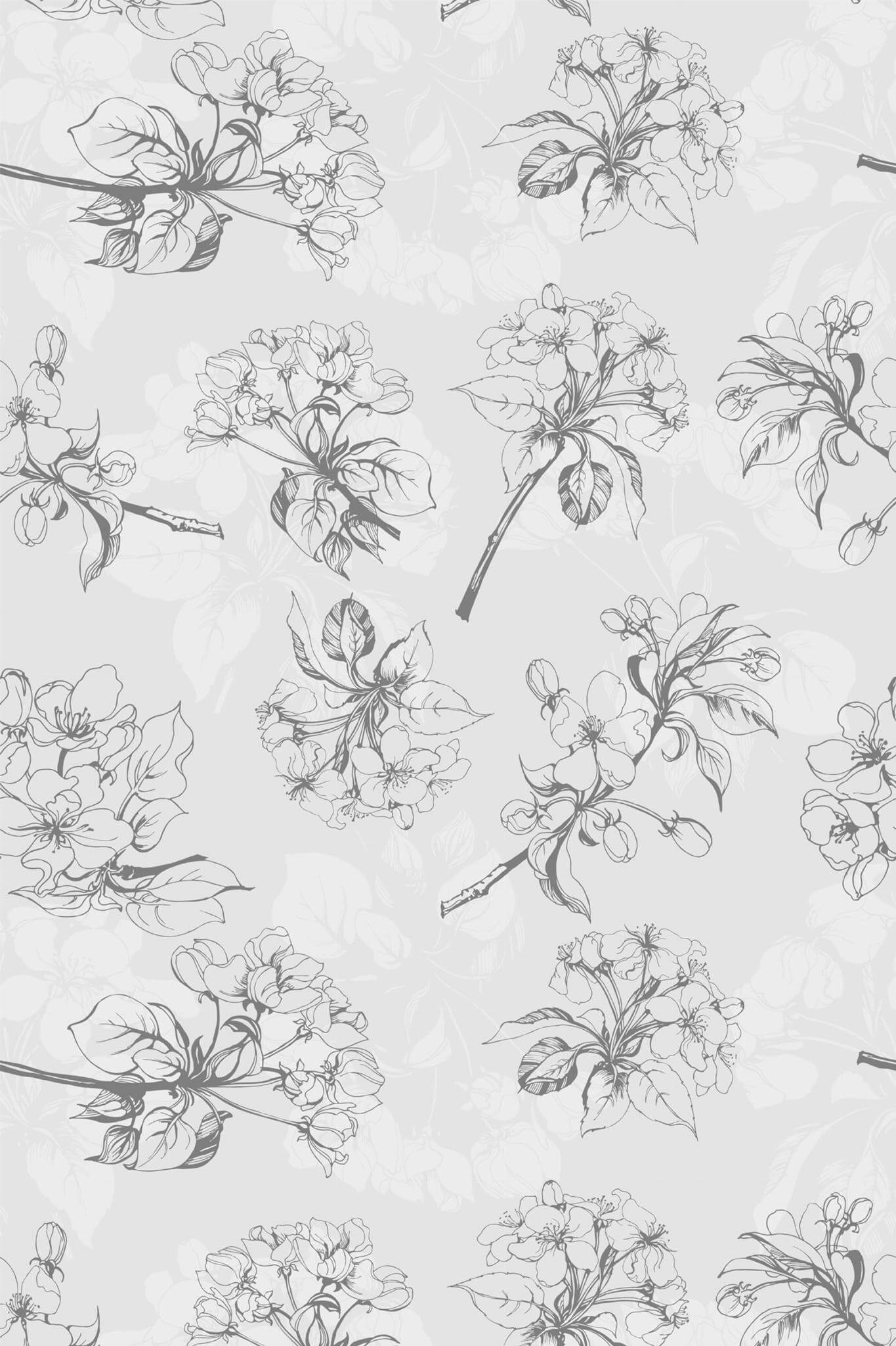 Neutral Floral Wallpaper