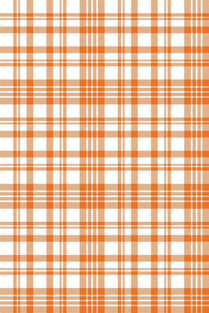 Orange Plaid Wallpaper