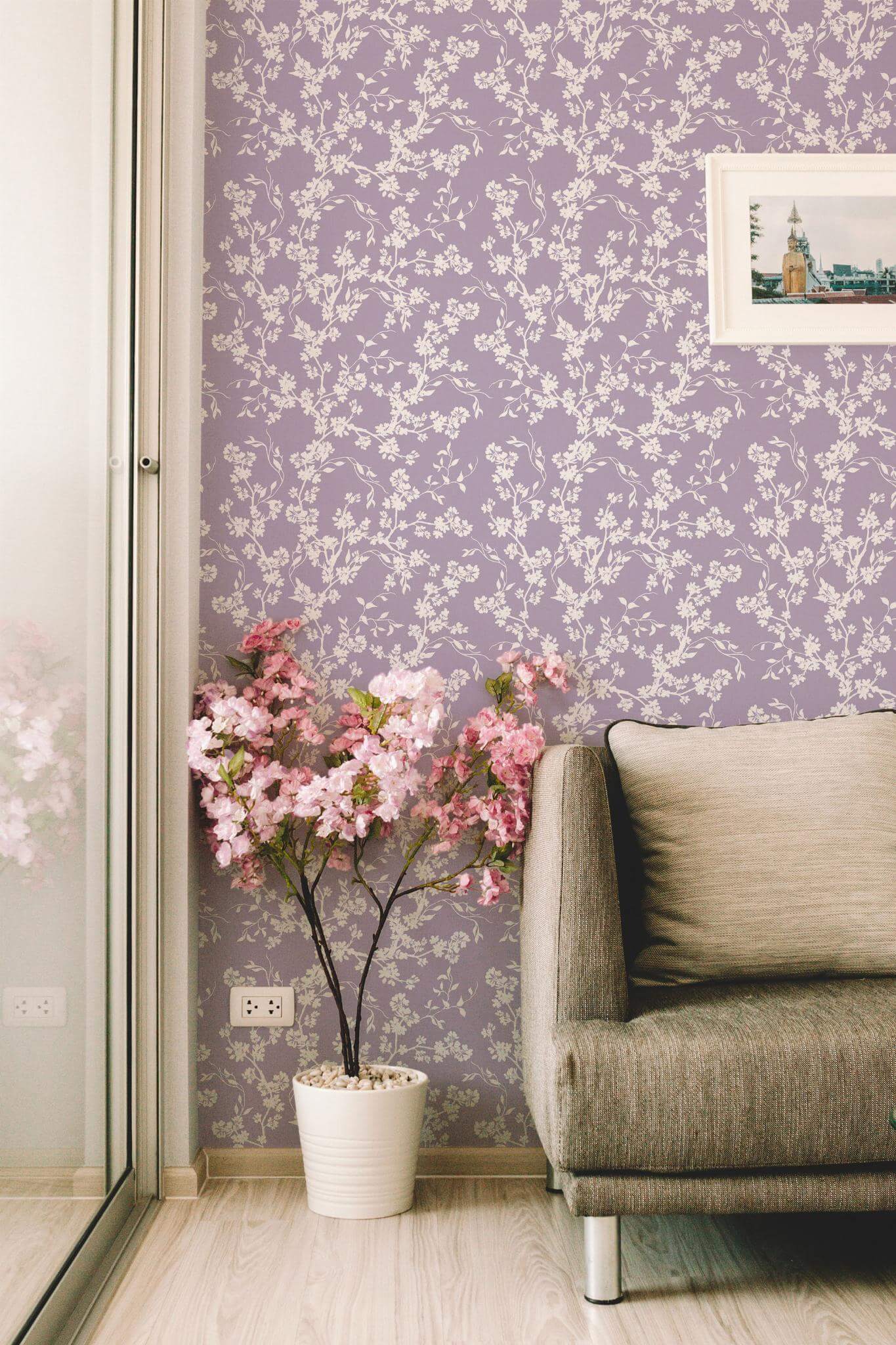 Purple Floral Wallpaper