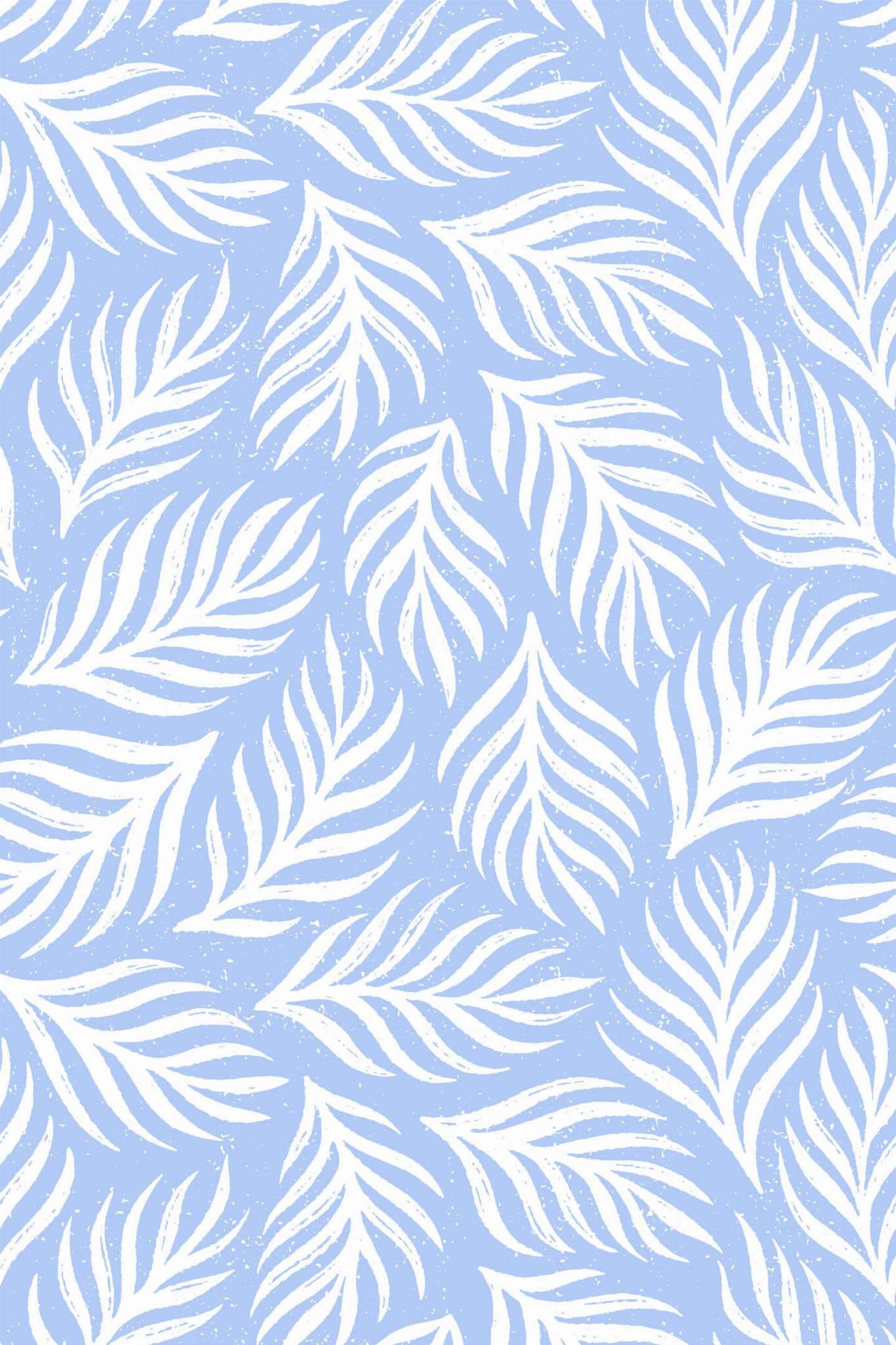 Blue and White Botanical Wallpaper