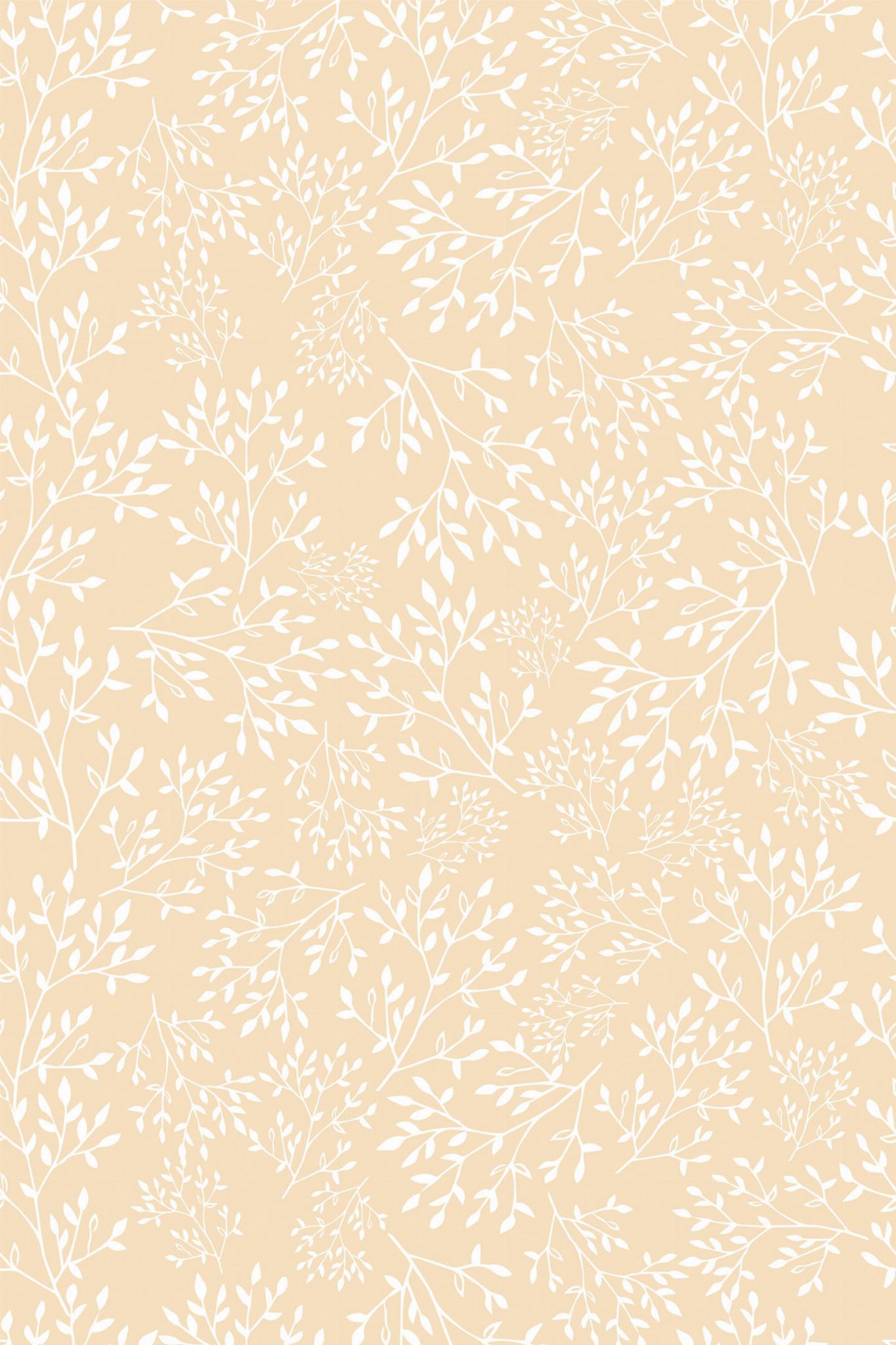 Peach Floral Wallpaper