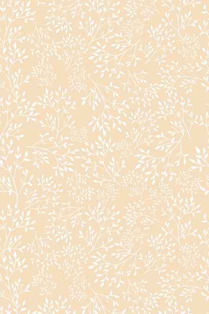 Peach Floral Wallpaper