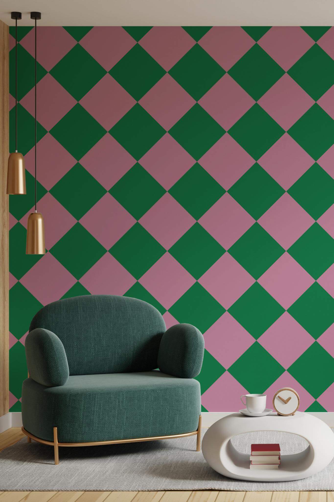 Pink Geometric Wallpaper