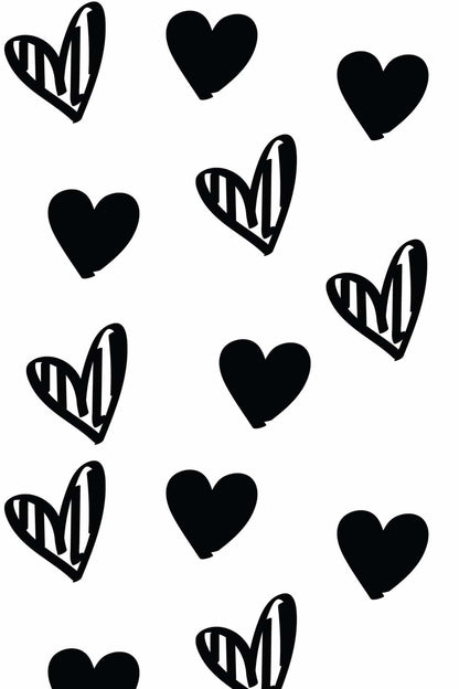 Black and White Heart Wallpaper