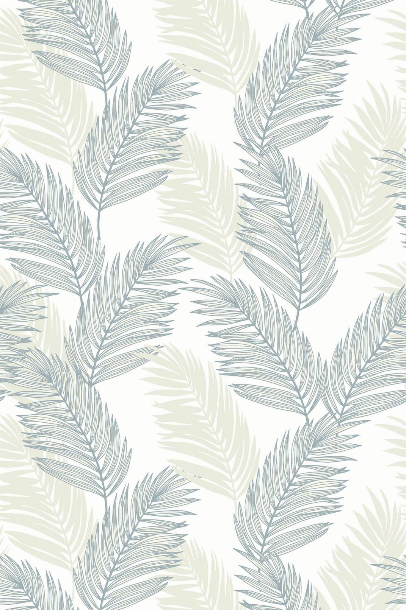 Grey Leaf Wallpaper