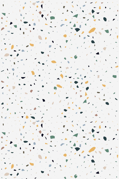 White Terrazzo Wallpaper