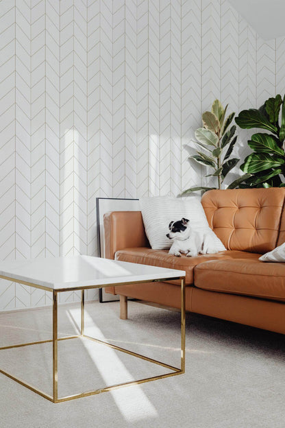 Herringbone Pattern Wallpaper