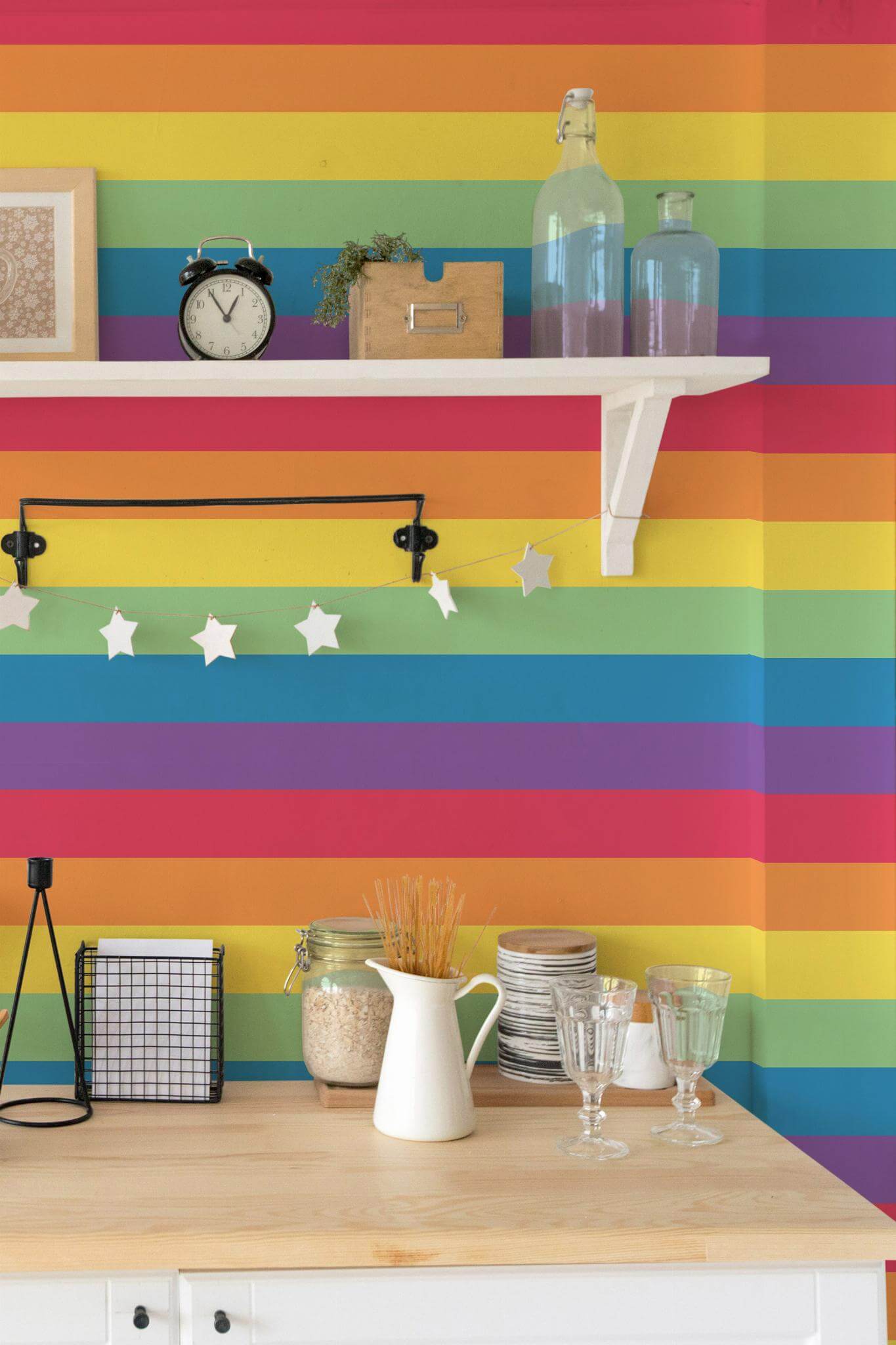 Rainbow Stripe Wallpaper