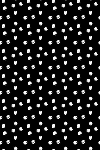 White and Black Polka Dot Wallpaper